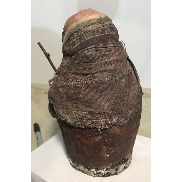 1995 Enesco Arlene Wobler Folk Art Woblers Woods Santa Figures Set of 2 - Picture 5 of 16